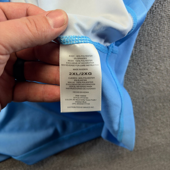 Habit UPF 40+ UV Protection Hooded Shirt Men's 2XL Blue Camo Fishing Performance - Picture 6 of 8